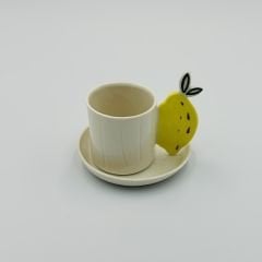 Limonlu Porselen Fincan