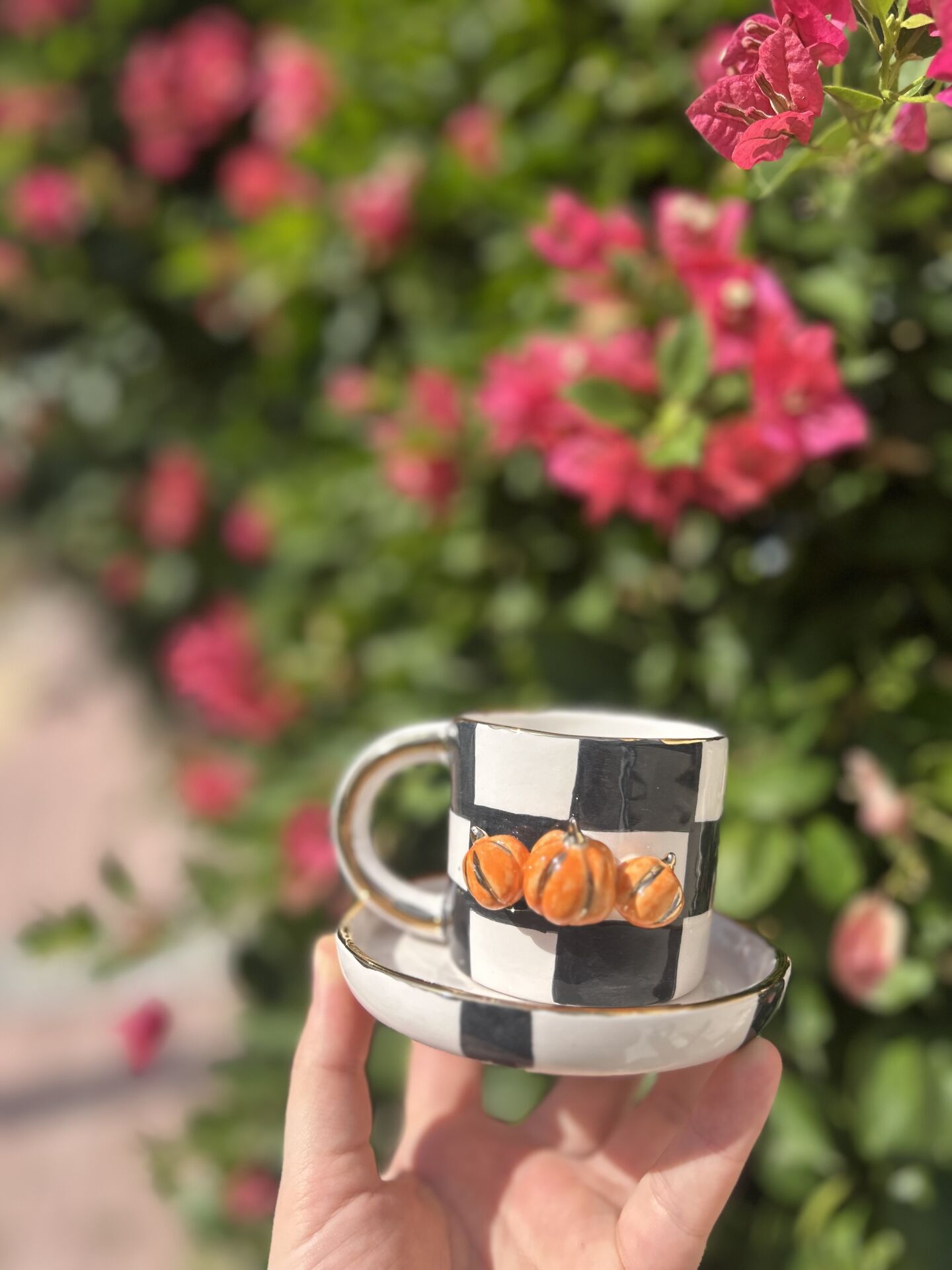 Balkabaklı Damalı Fincan