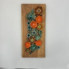 Turuncu El Yapımı Duvar Süsü