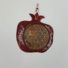 Yaşam Çiçeği Nar Seramik Duvar Süsü