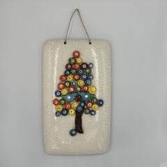 Nazar Ağacı Seramik Duvar Süsü
