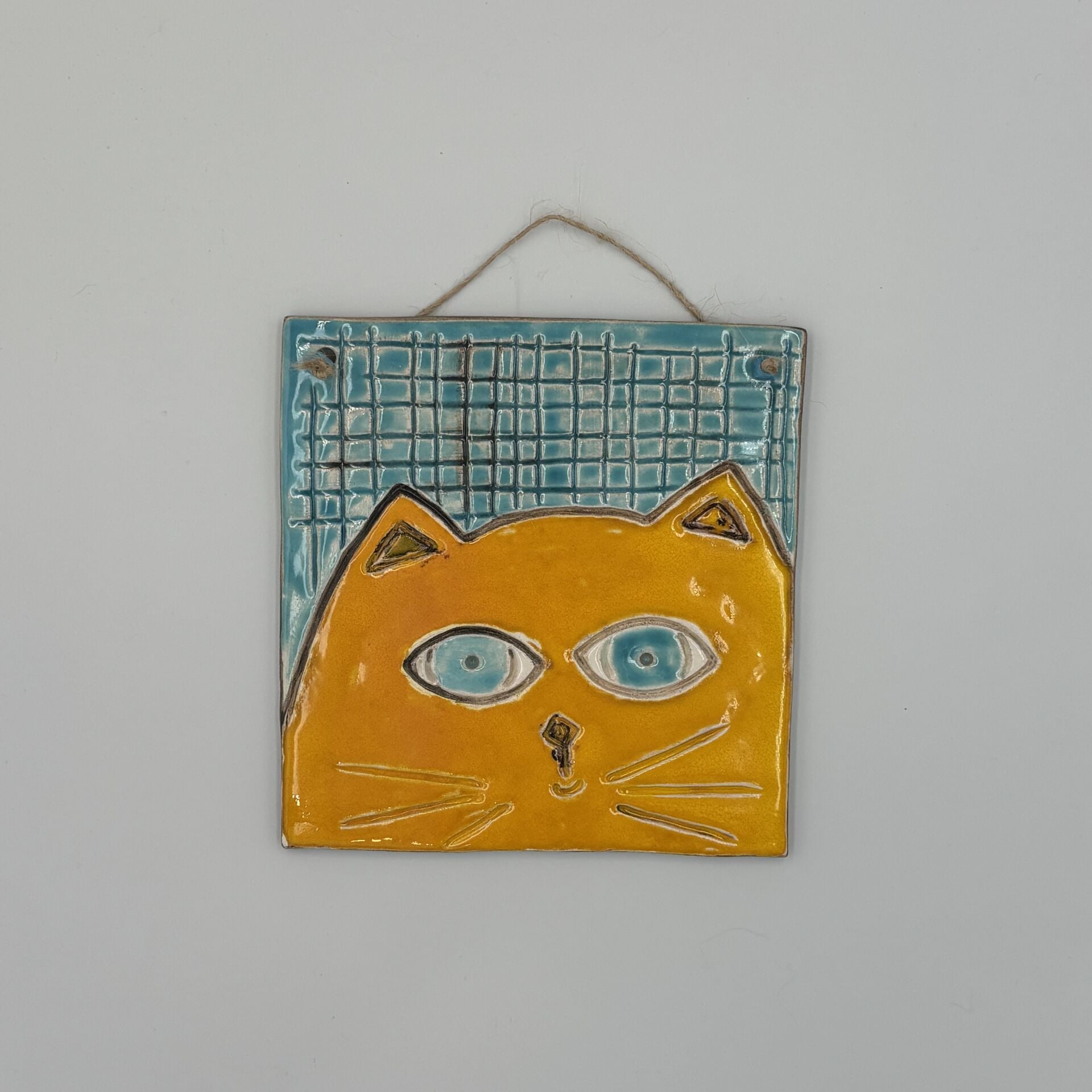 Kedi Seramik Duvar Süsü