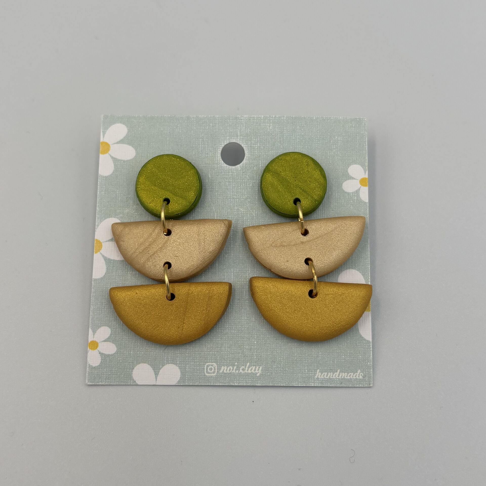 Renkli El yapımı Fimo Küpe