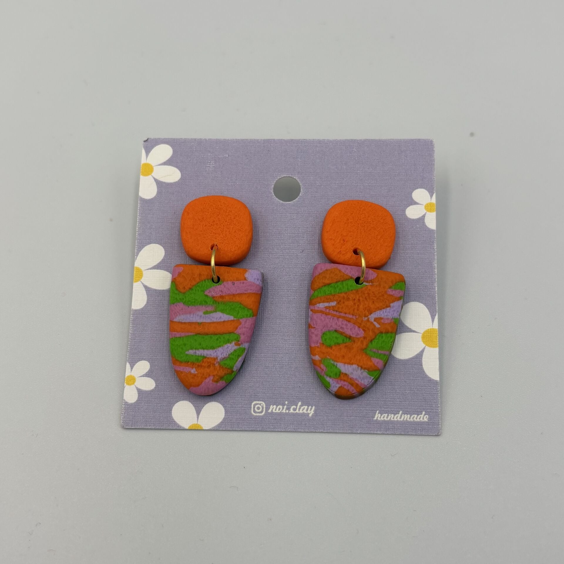 Renkli El Yapımı Fimo Küpe