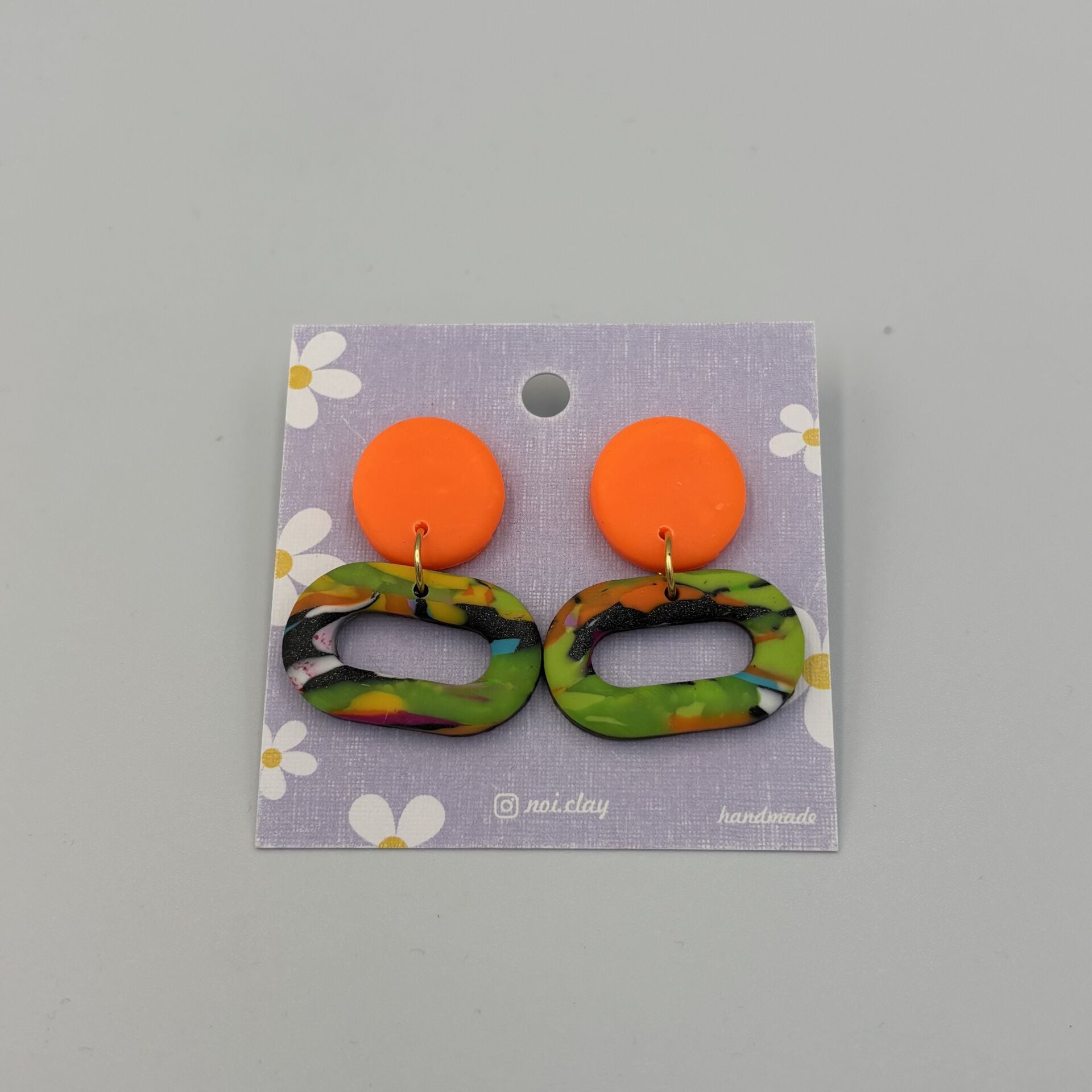 Renkli El Yapımı Fimo Küpe