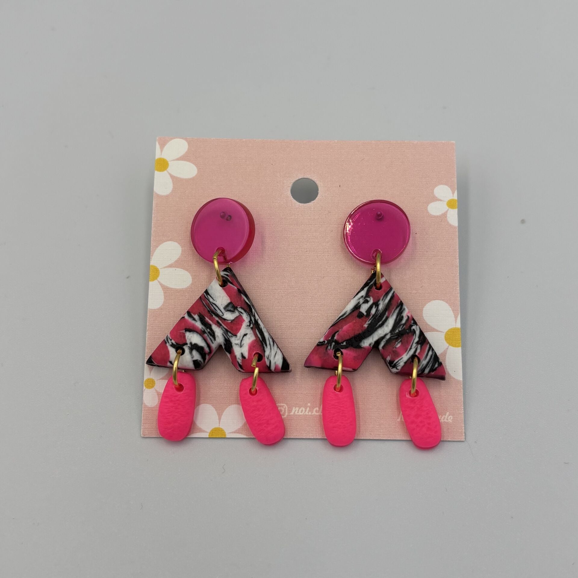 Renkli El Yapımı Fimo Küpe