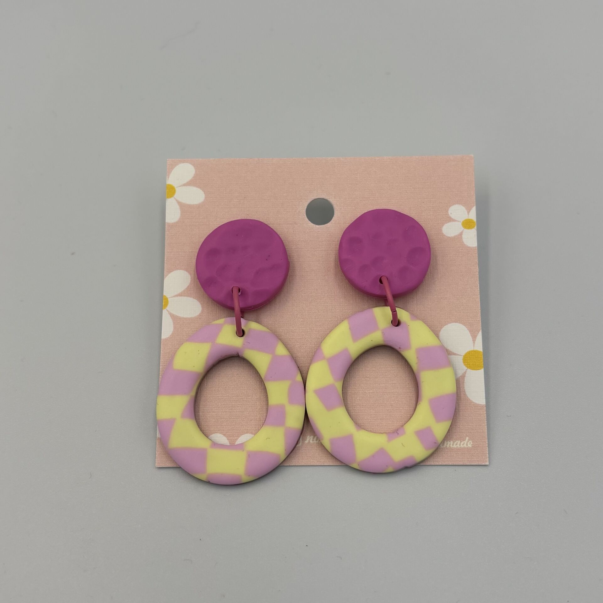 Renkli El Yapımı Fimo Küpe