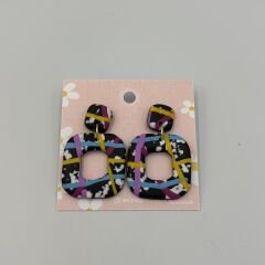 Renkli El Yapımı Fimo Küpe