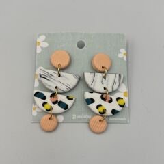 Renkli El Yapımı Fimo Küpe